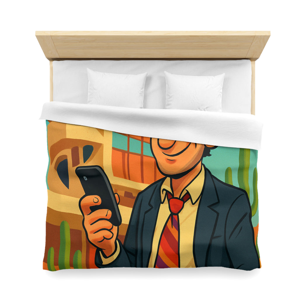 Housse de Couette Microfibre Illustration Unique Design Moderne Décoration Intérieure Raffinée