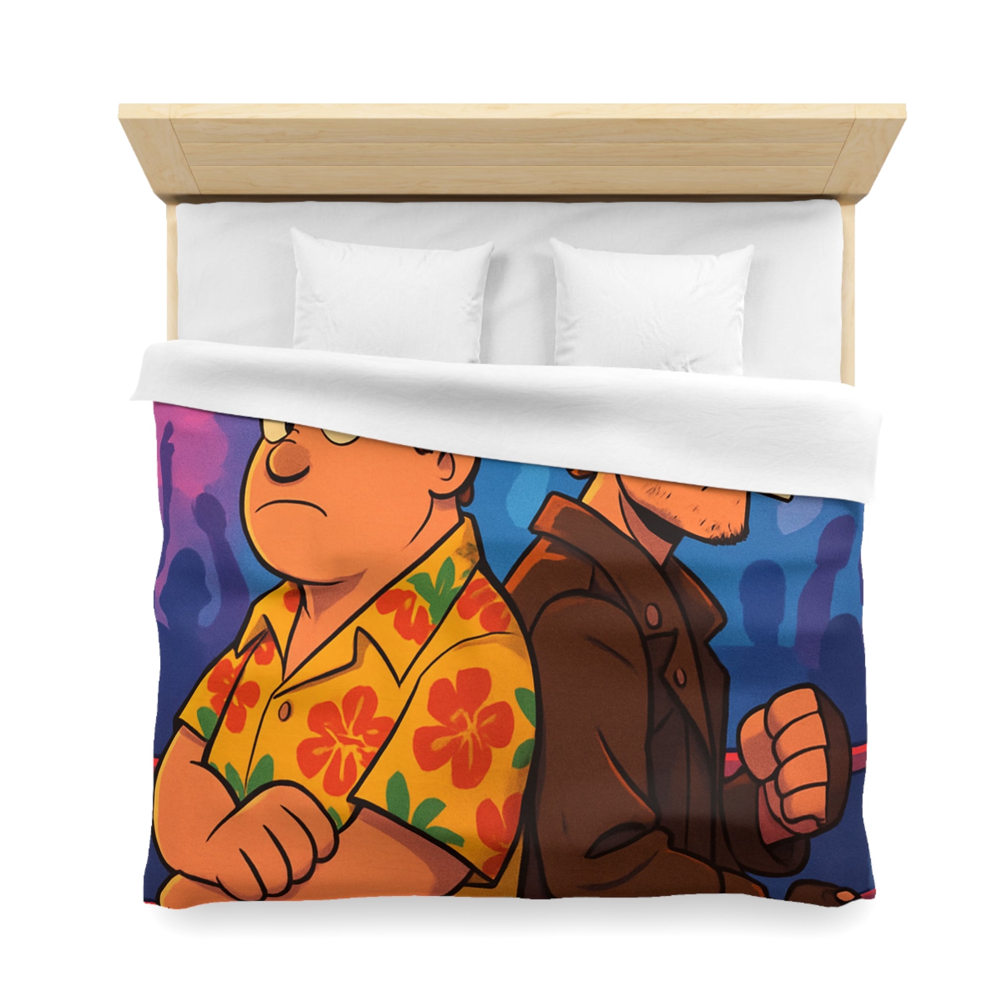 Housse de Couette Microfibre Illustration Unique Design Moderne Décoration Intérieure Raffinée