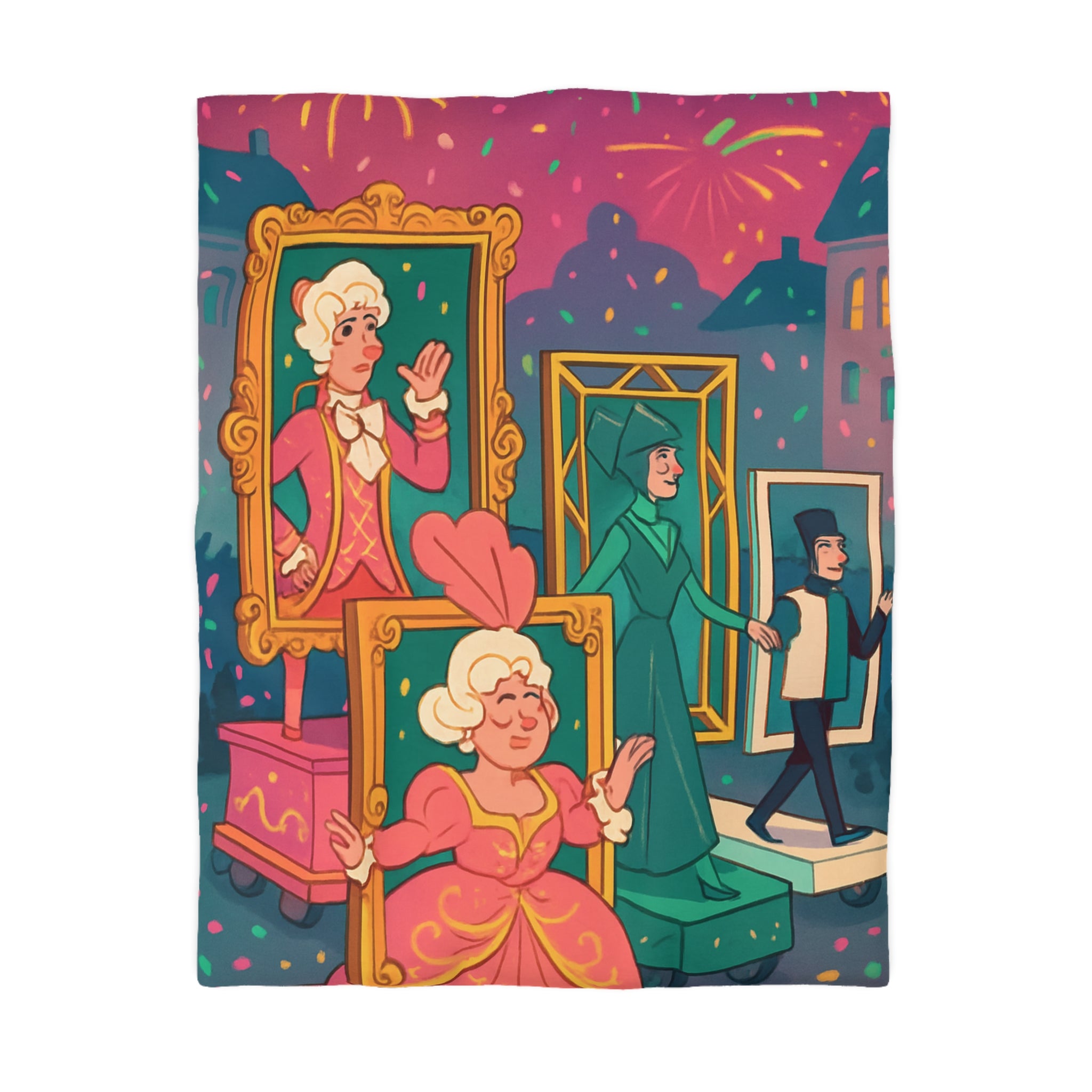 Rêveries Festives : Motifs Baroques Animés pour Embellir Votre Chambre à Coucher