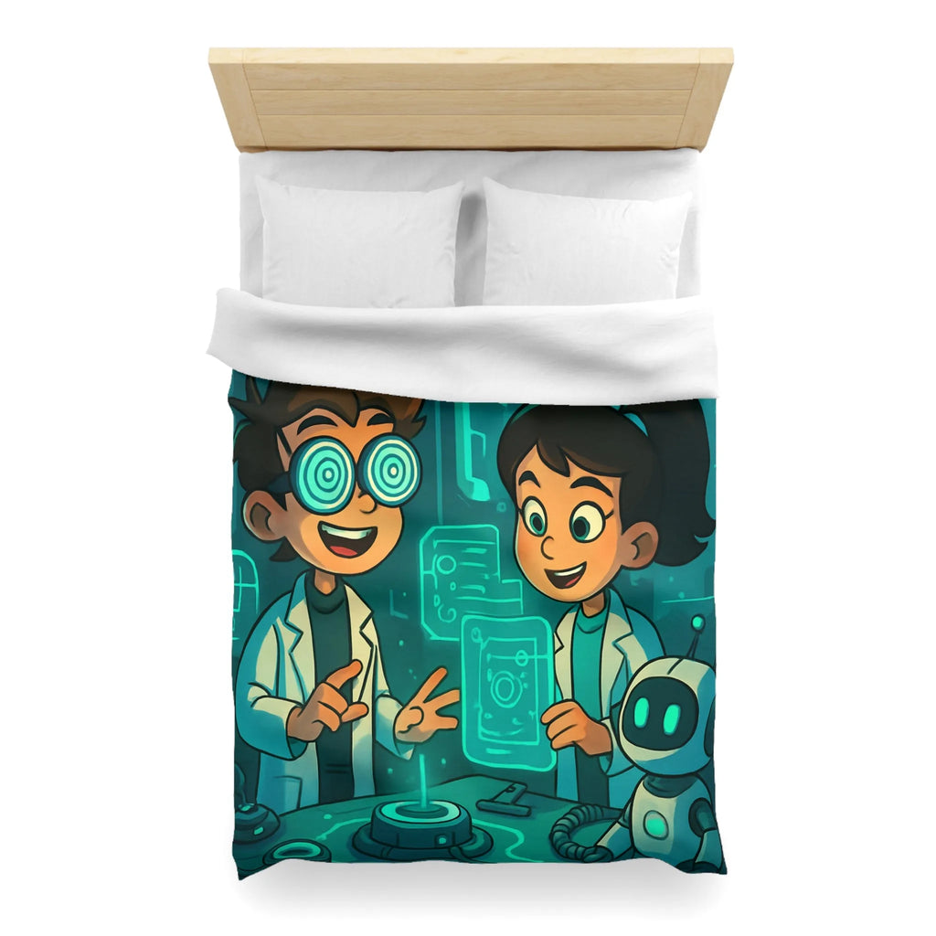 Housse de Couette Microfibre Art Graphique Contemporain Style Décoratif Chambre Tendance