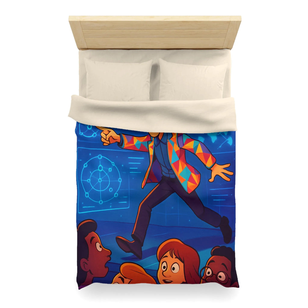 Housse de couette colorée avec motifs géométriques pour chambre moderne et artistique