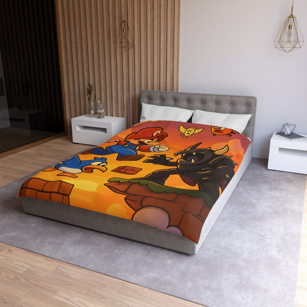 Housse de Couette Microfibre Motif Créatif Original Style Contemporain Chambre Élégante