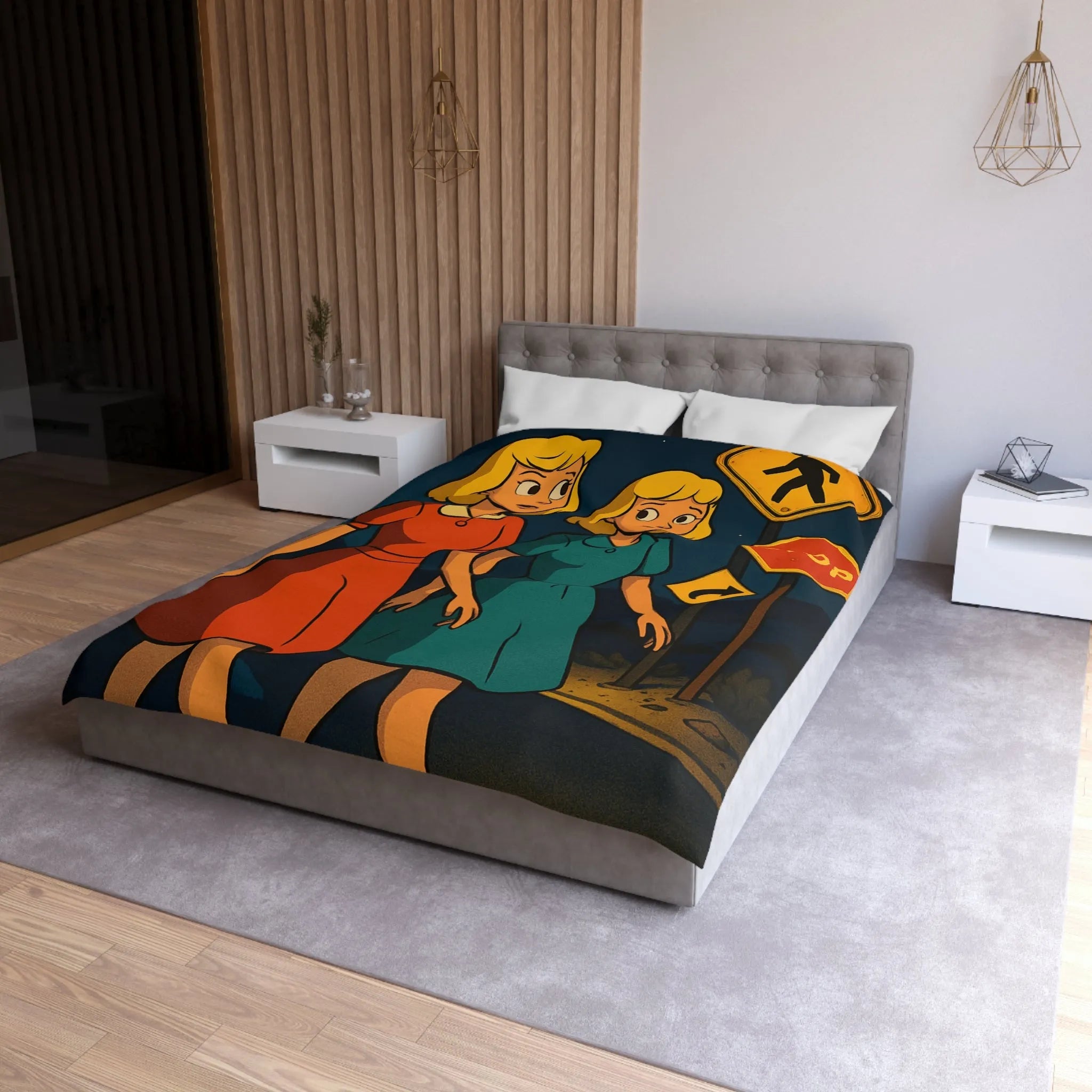 Housse de Couette Microfibre Création Artistique Moderne Design Exclusif Décoration Chambre