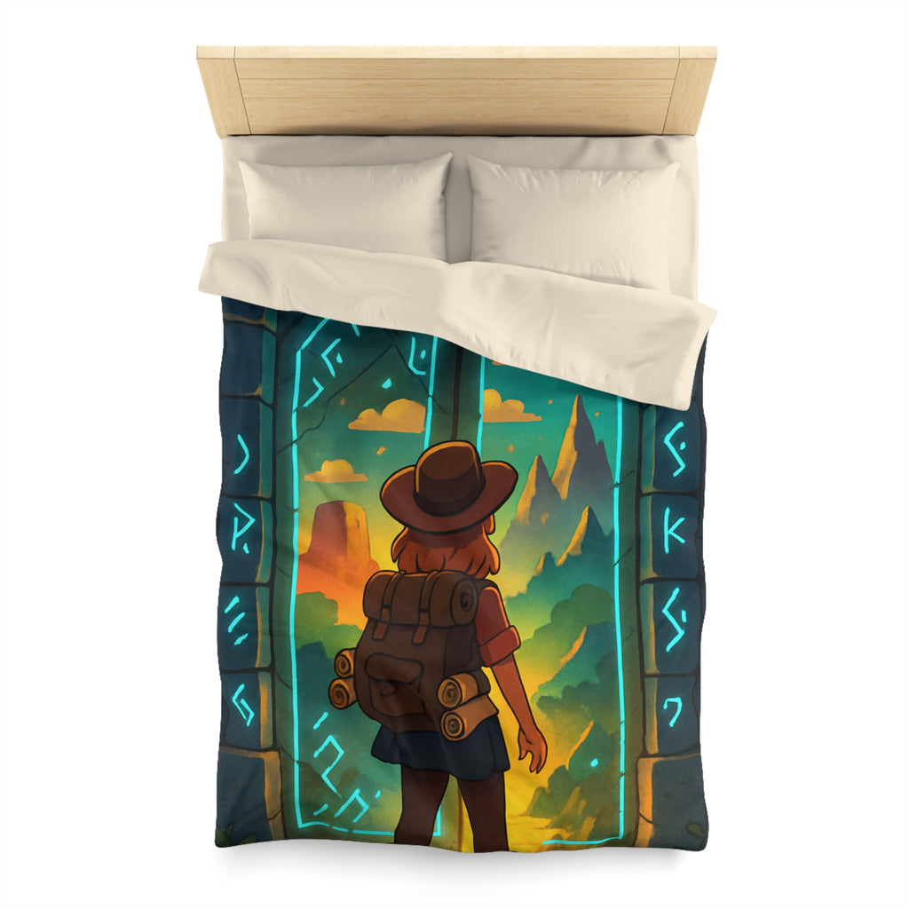 Housse de Couette Microfibre Motif Créatif Original Style Contemporain Chambre Élégante