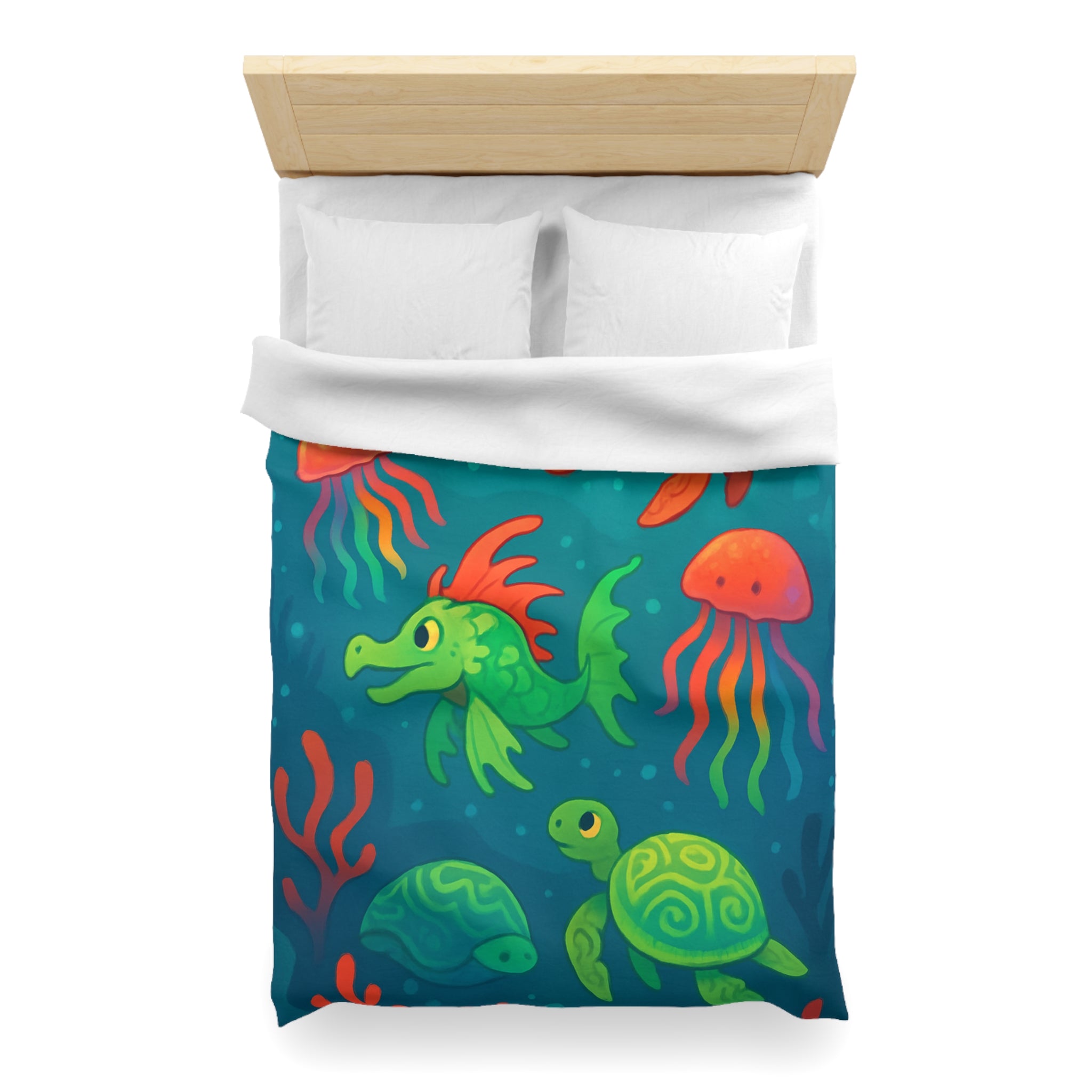 Housse de Couette Microfibre Illustration Unique Design Moderne Décoration Intérieure Raffinée