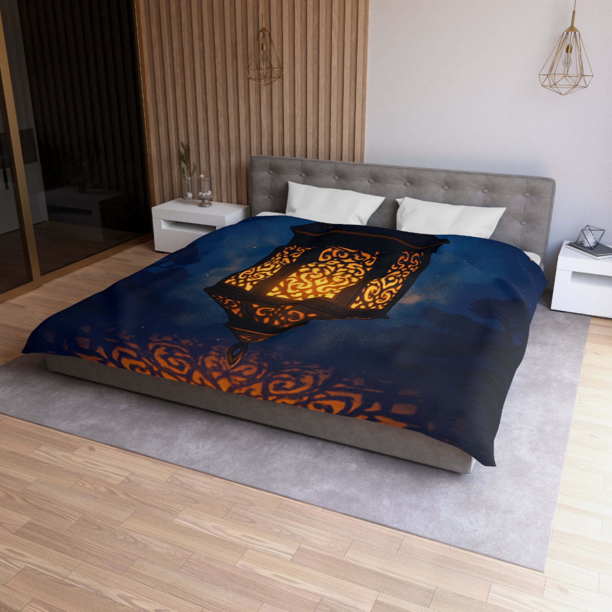 Housse de Couette Microfibre Design Artistique Moderne Décoration Chambre Confort Premium