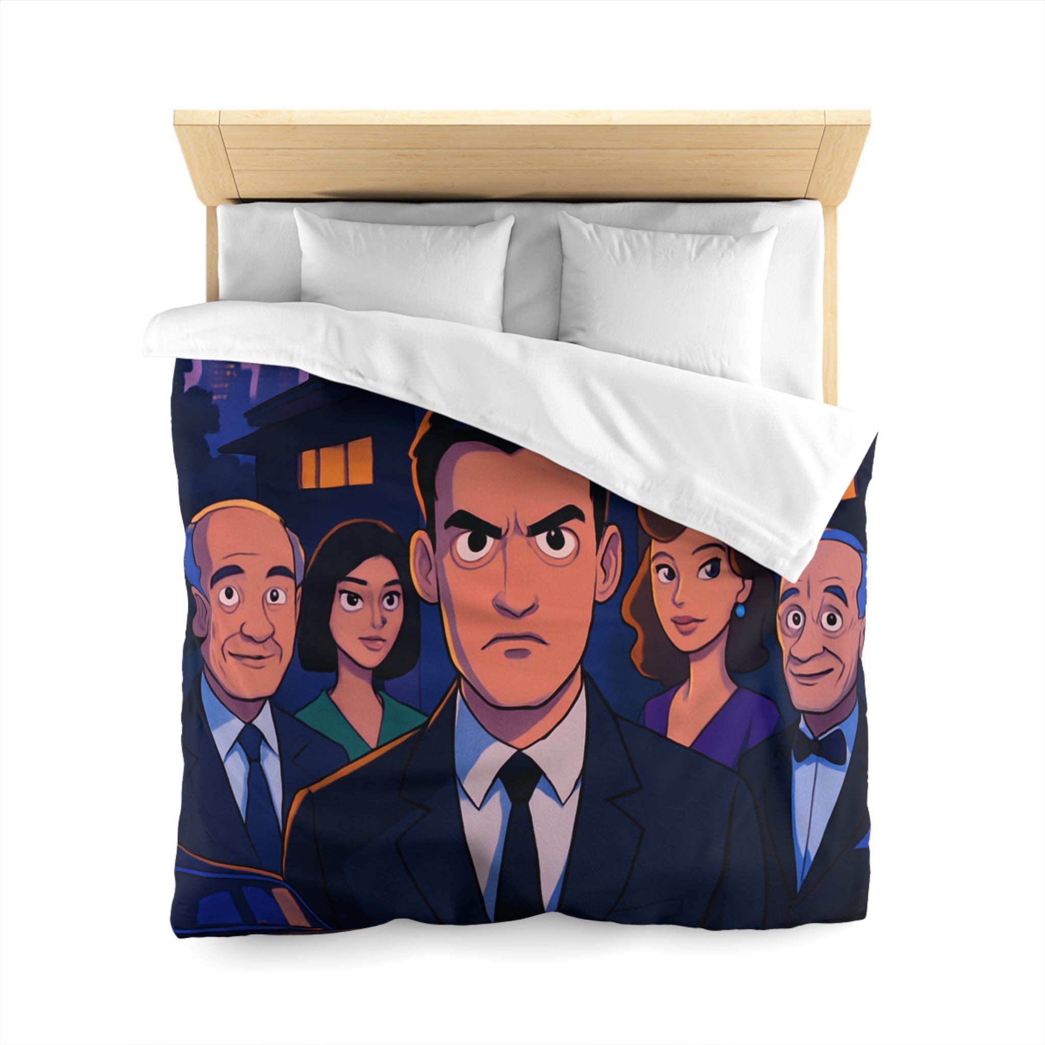 Housse de Couette Microfibre Design Artistique Moderne Décoration Chambre Confort Premium