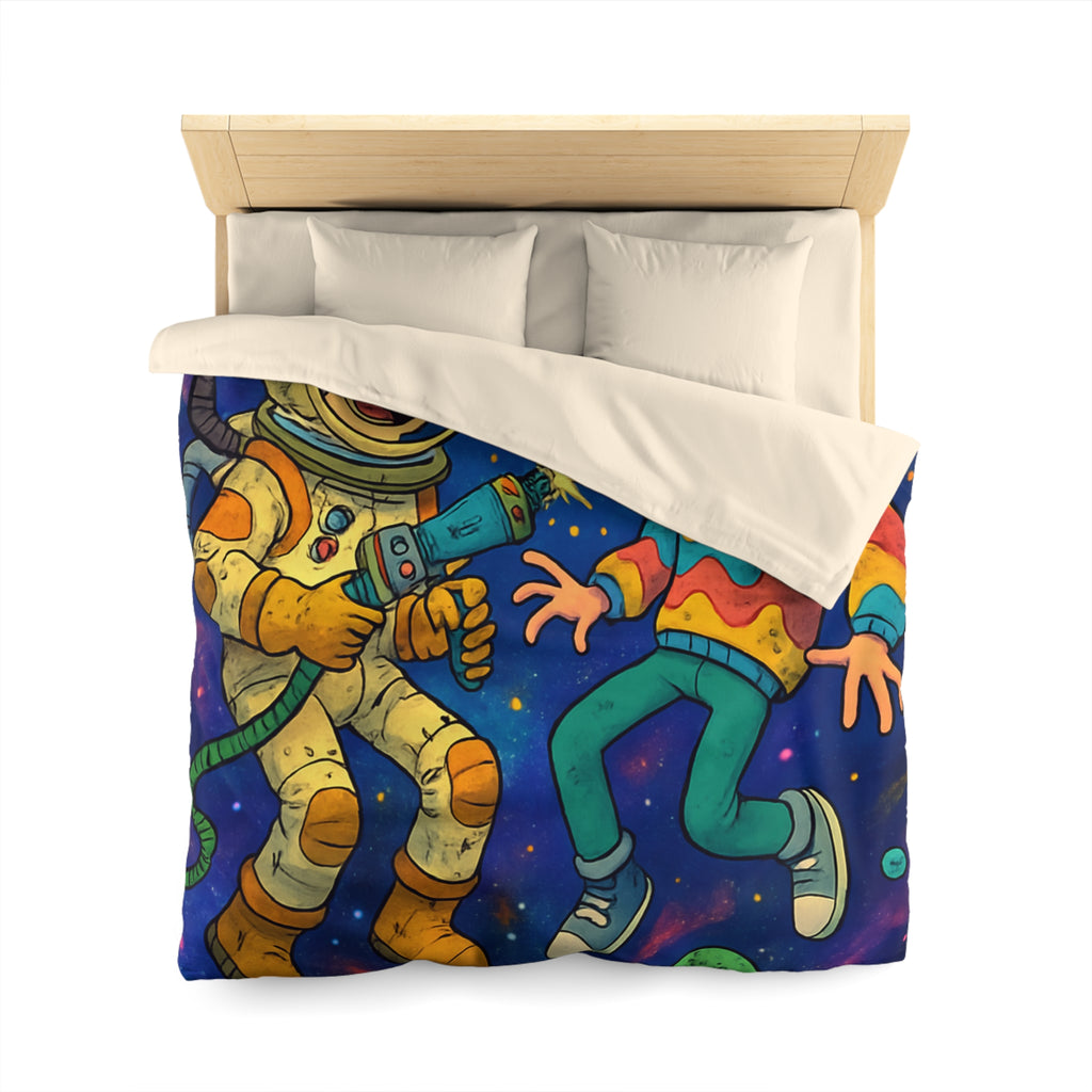 Housse de Couette Microfibre Design Artistique Moderne Décoration Chambre Confort Premium