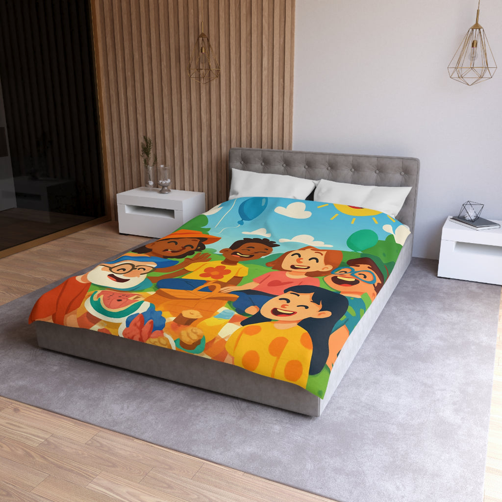 Housse de Couette Microfibre Illustration Unique Design Moderne Décoration Intérieure Raffinée