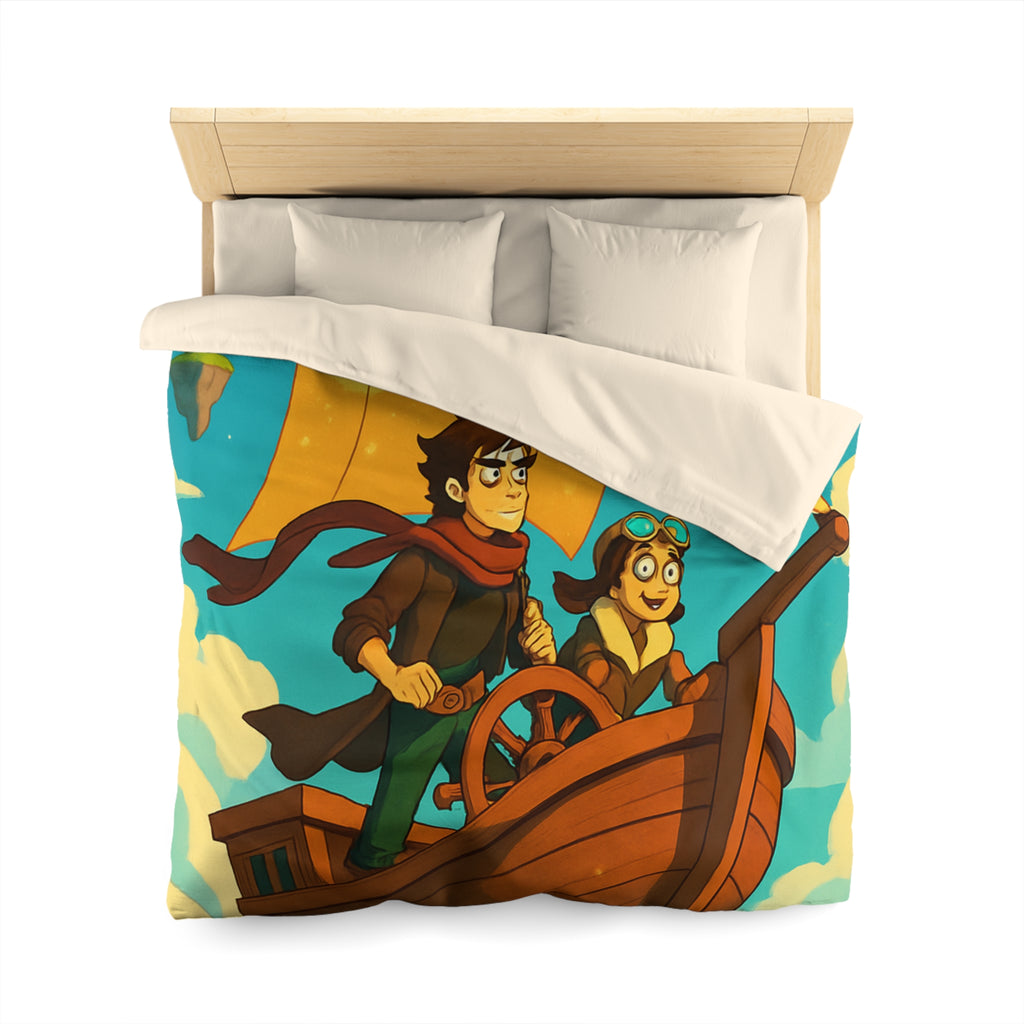 Housse de Couette Microfibre Motif Créatif Original Style Contemporain Chambre Élégante