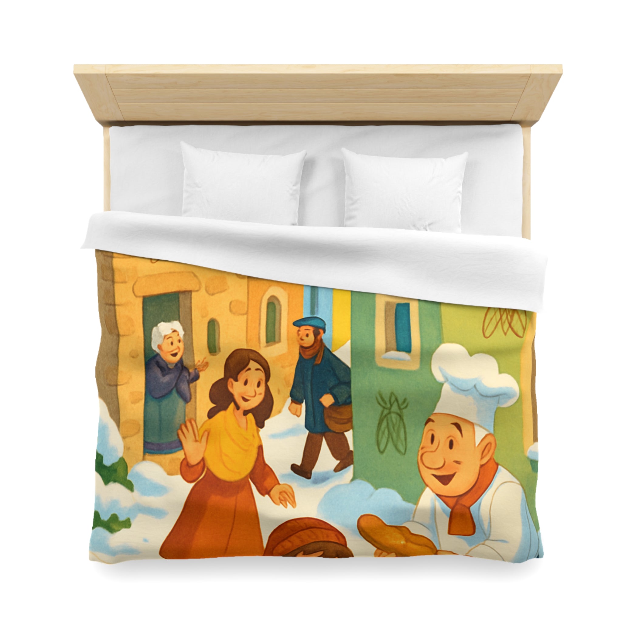 Housse de Couette Microfibre Design Artistique Moderne Décoration Chambre Confort Premium