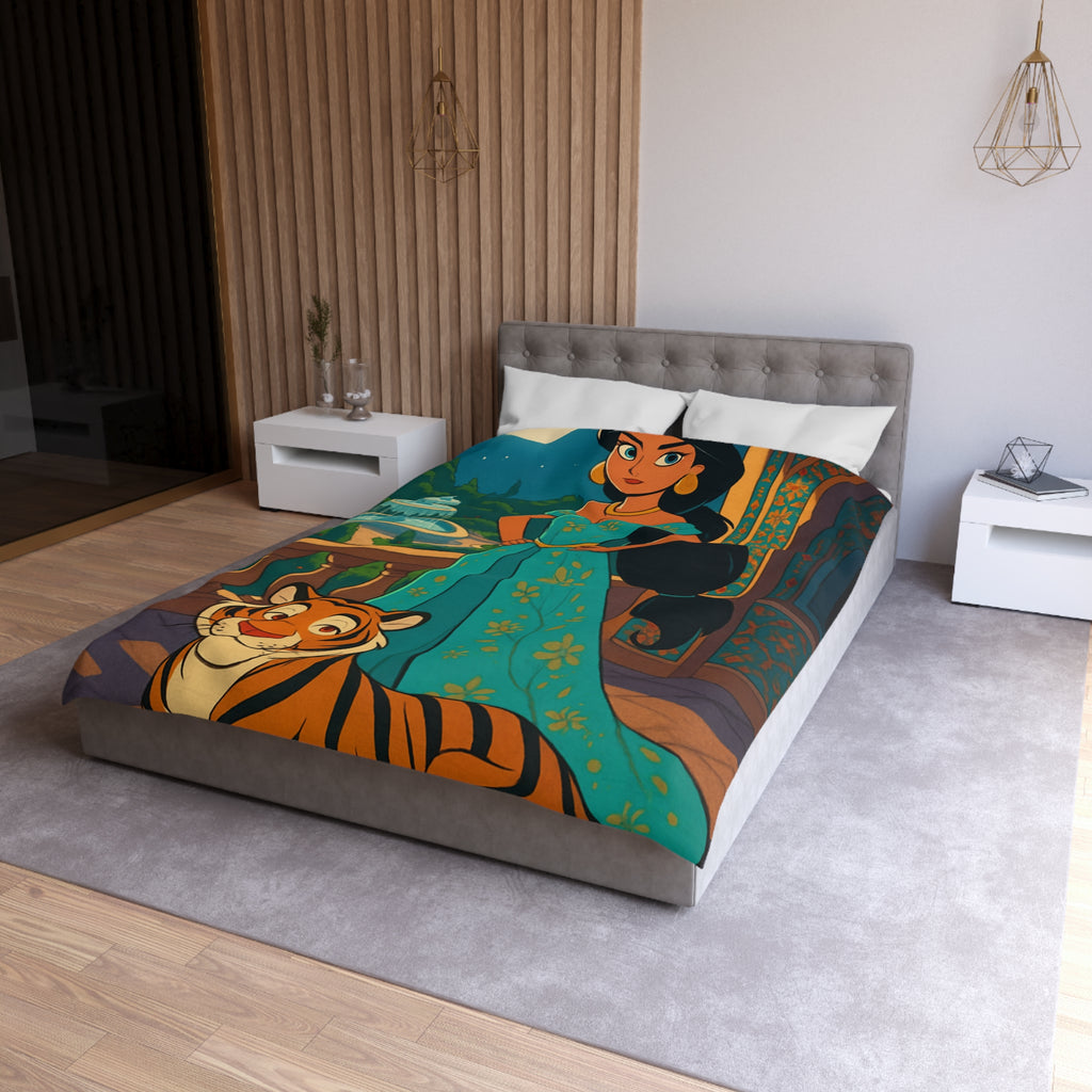 Housse de Couette Microfibre Motif Créatif Original Style Contemporain Chambre Élégante