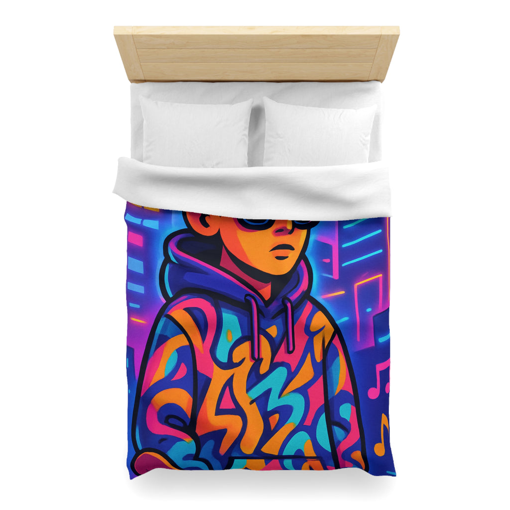 Housse de Couette Microfibre Illustration Unique Design Moderne Décoration Intérieure Raffinée