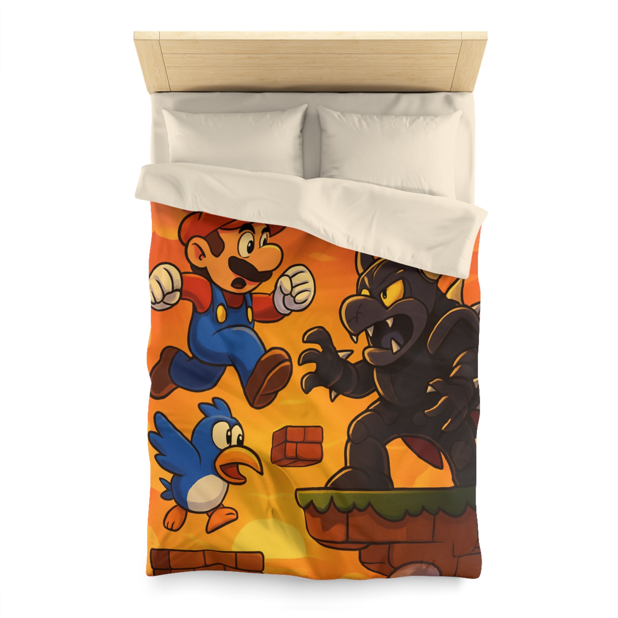 Housse de Couette Microfibre Motif Créatif Original Style Contemporain Chambre Élégante