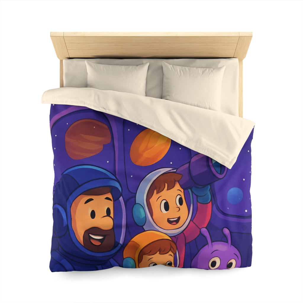 Housse de Couette Microfibre Motif Créatif Original Style Contemporain Chambre Élégante