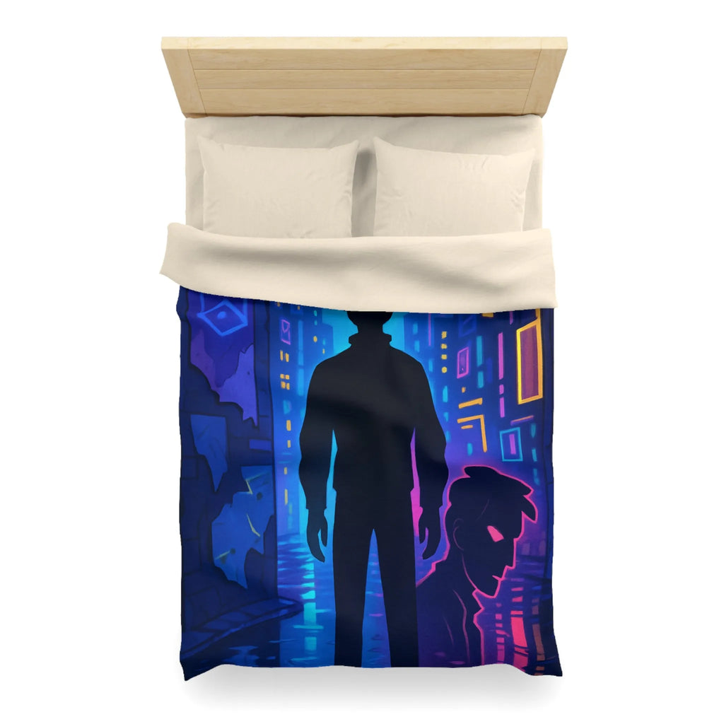 Housse de Couette Microfibre Art Graphique Contemporain Style Décoratif Chambre Tendance