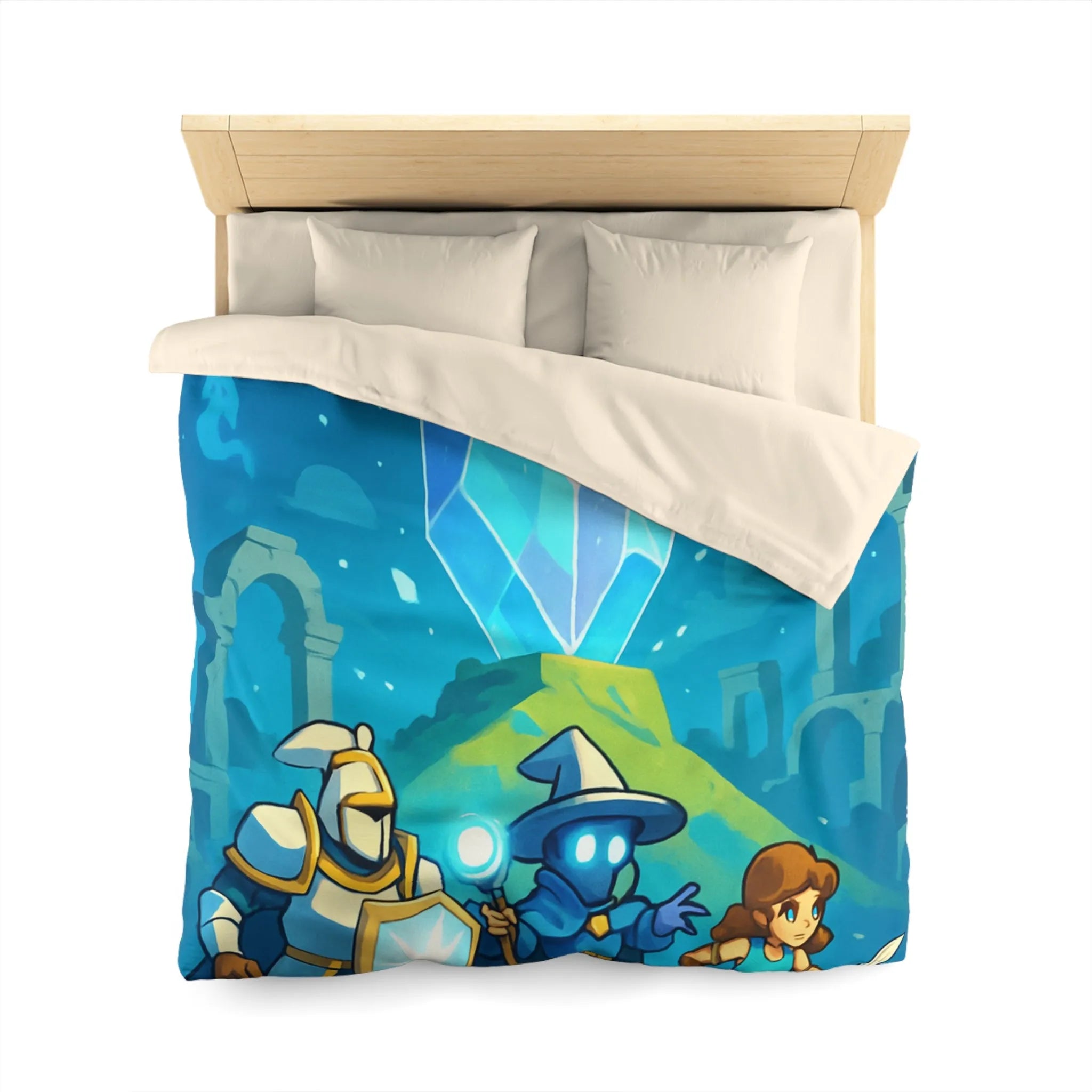 Housse de Couette Microfibre Art Graphique Contemporain Style Décoratif Chambre Tendance