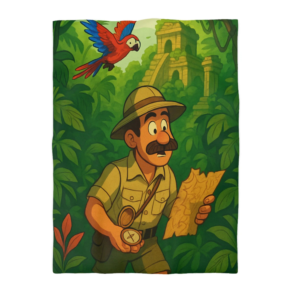 Décorez votre chambre avec une housse de couette aventure jungle et perroquet vibrant