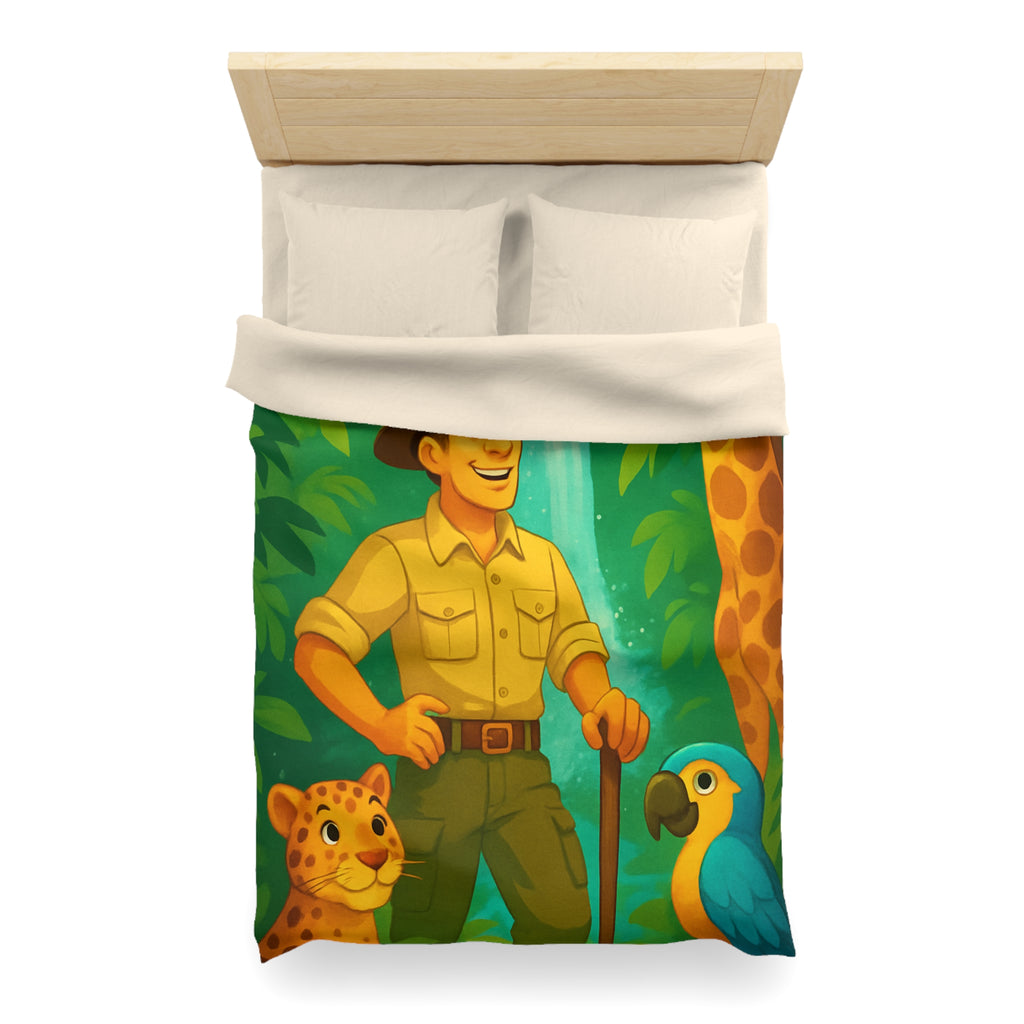 Housse de Couette Microfibre Illustration Unique Design Moderne Décoration Intérieure Raffinée