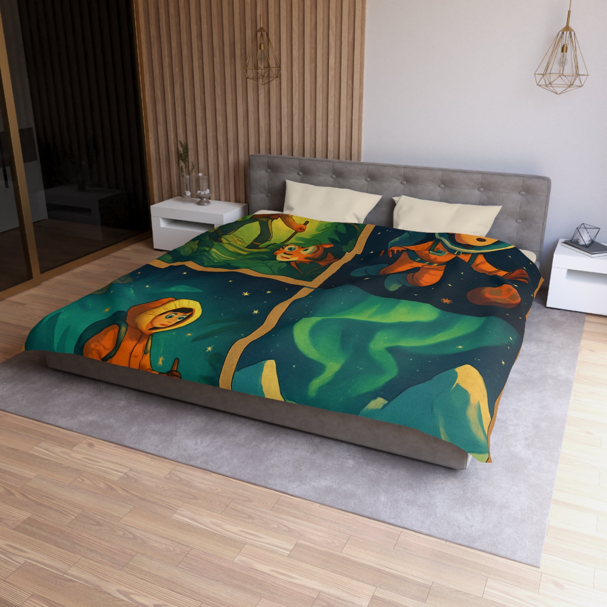 Housse de Couette Microfibre Création Artistique Moderne Design Exclusif Décoration Chambre