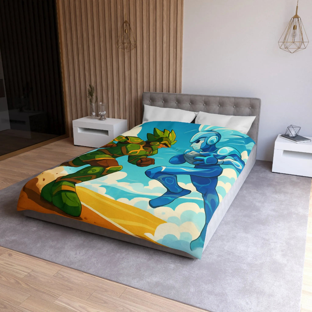 Énergie et Éléments Fusionnent dans un Duel Artistique Coloré pour Housse de Couette