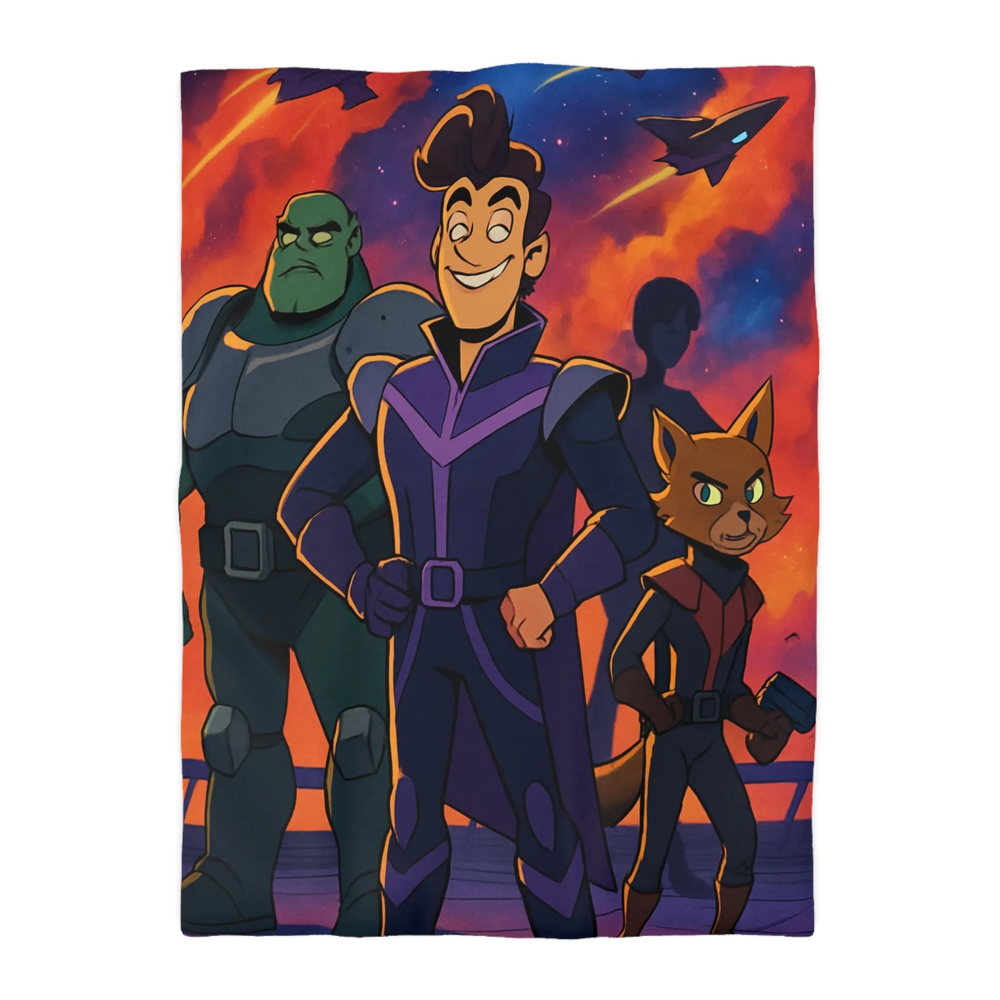 Housse de Couette Microfibre Art Graphique Contemporain Style Décoratif Chambre Tendance