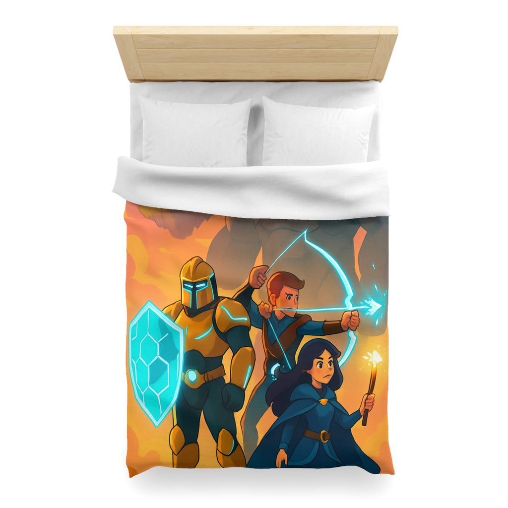 Housse de Couette Microfibre Illustration Unique Design Moderne Décoration Intérieure Raffinée