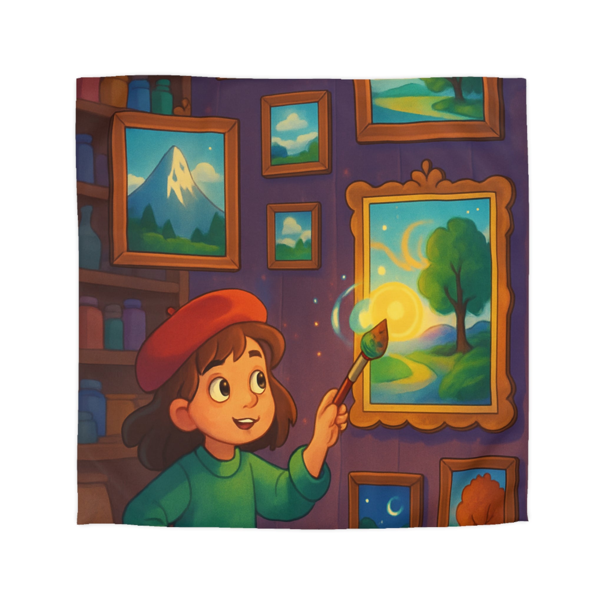 Housse de Couette Microfibre Illustration Unique Design Moderne Décoration Intérieure Raffinée