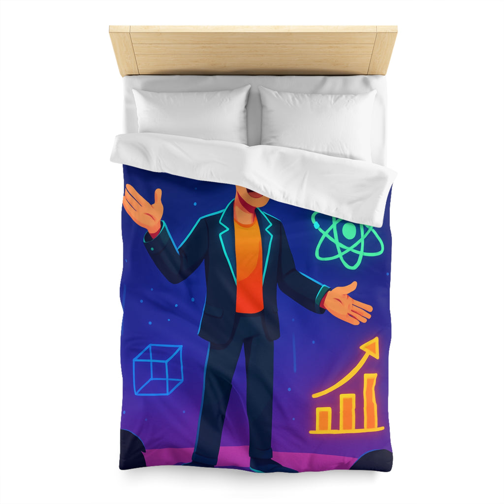 Housse de Couette Microfibre Motif Créatif Original Style Contemporain Chambre Élégante