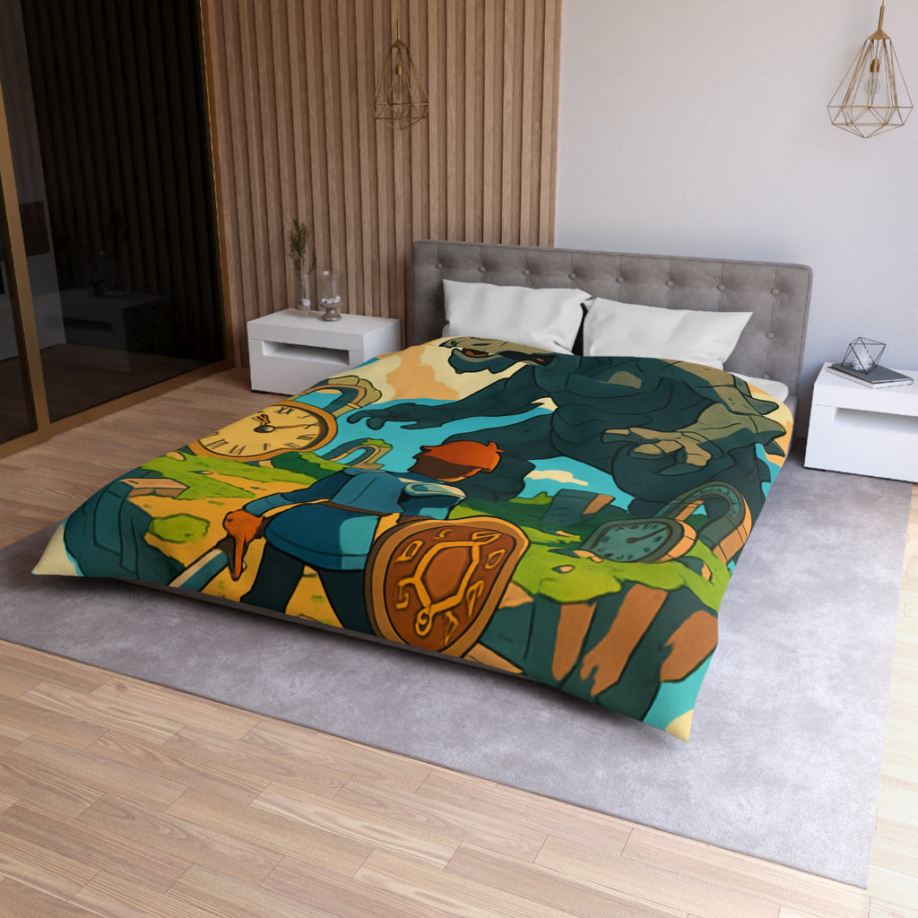 Housse de Couette Microfibre Design Artistique Moderne Décoration Chambre Confort Premium