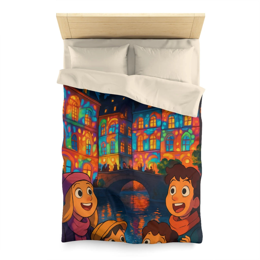 Envolez-vous vers un rêve coloré avec lanterne magique et château illuminé