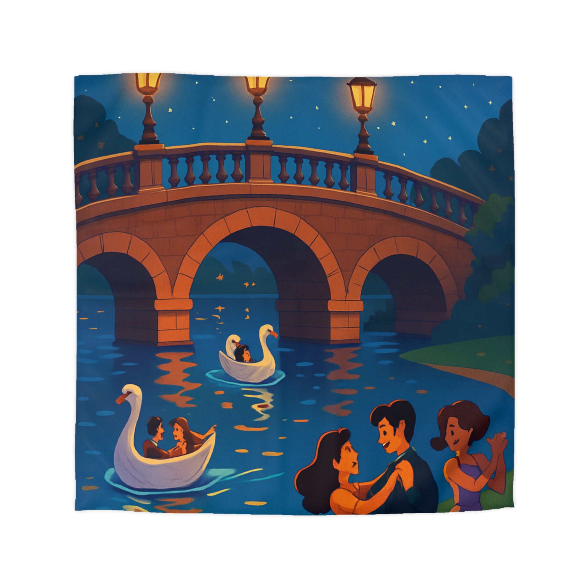 Housse de Couette Microfibre Illustration Unique Design Moderne Décoration Intérieure Raffinée