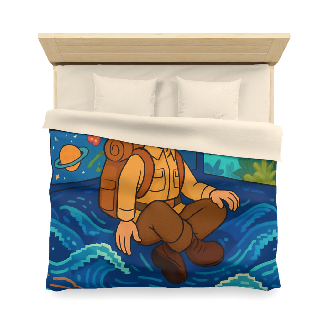 Housse de Couette Microfibre Illustration Unique Design Moderne Décoration Intérieure Raffinée