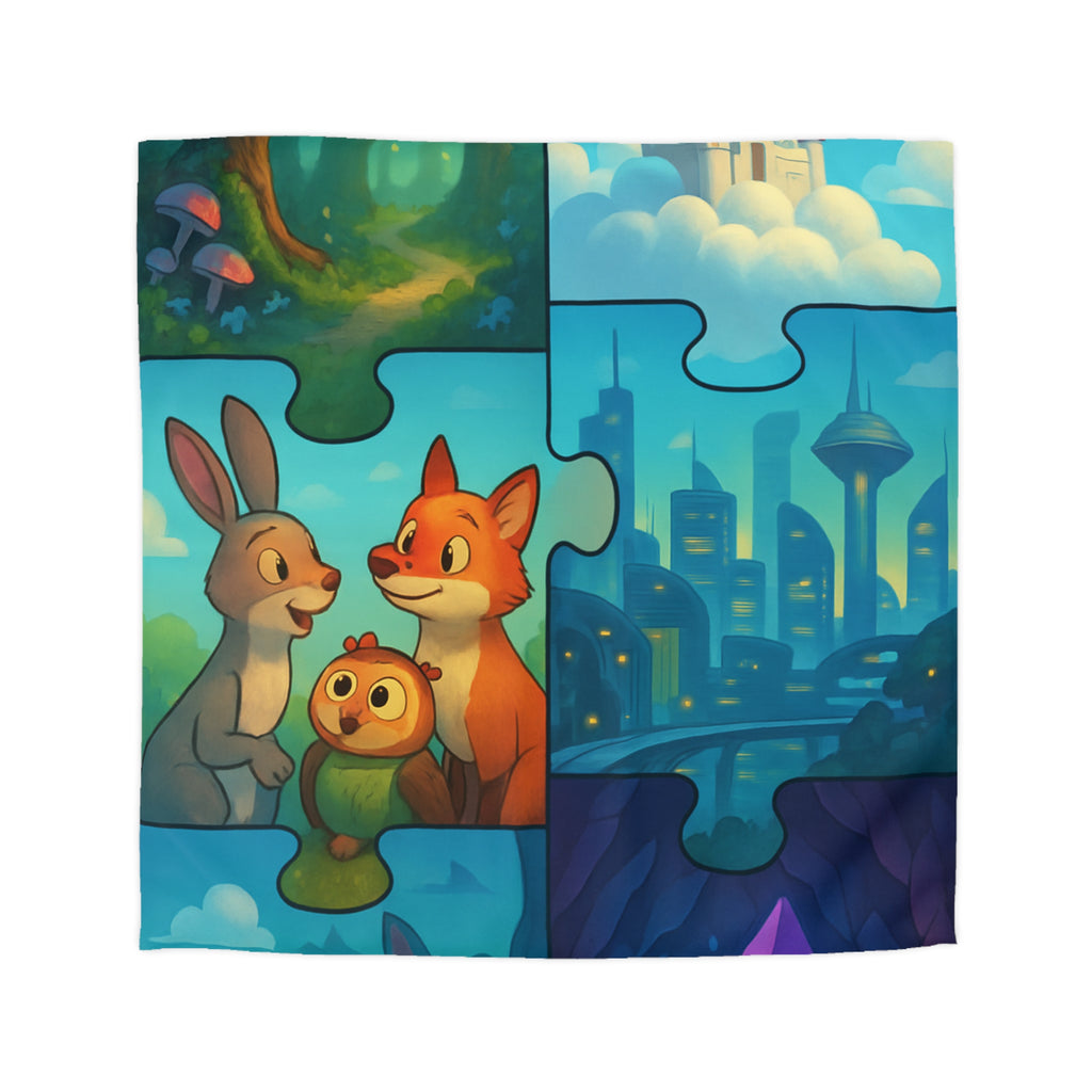 Housse de Couette Microfibre Design Artistique Moderne Décoration Chambre Confort Premium