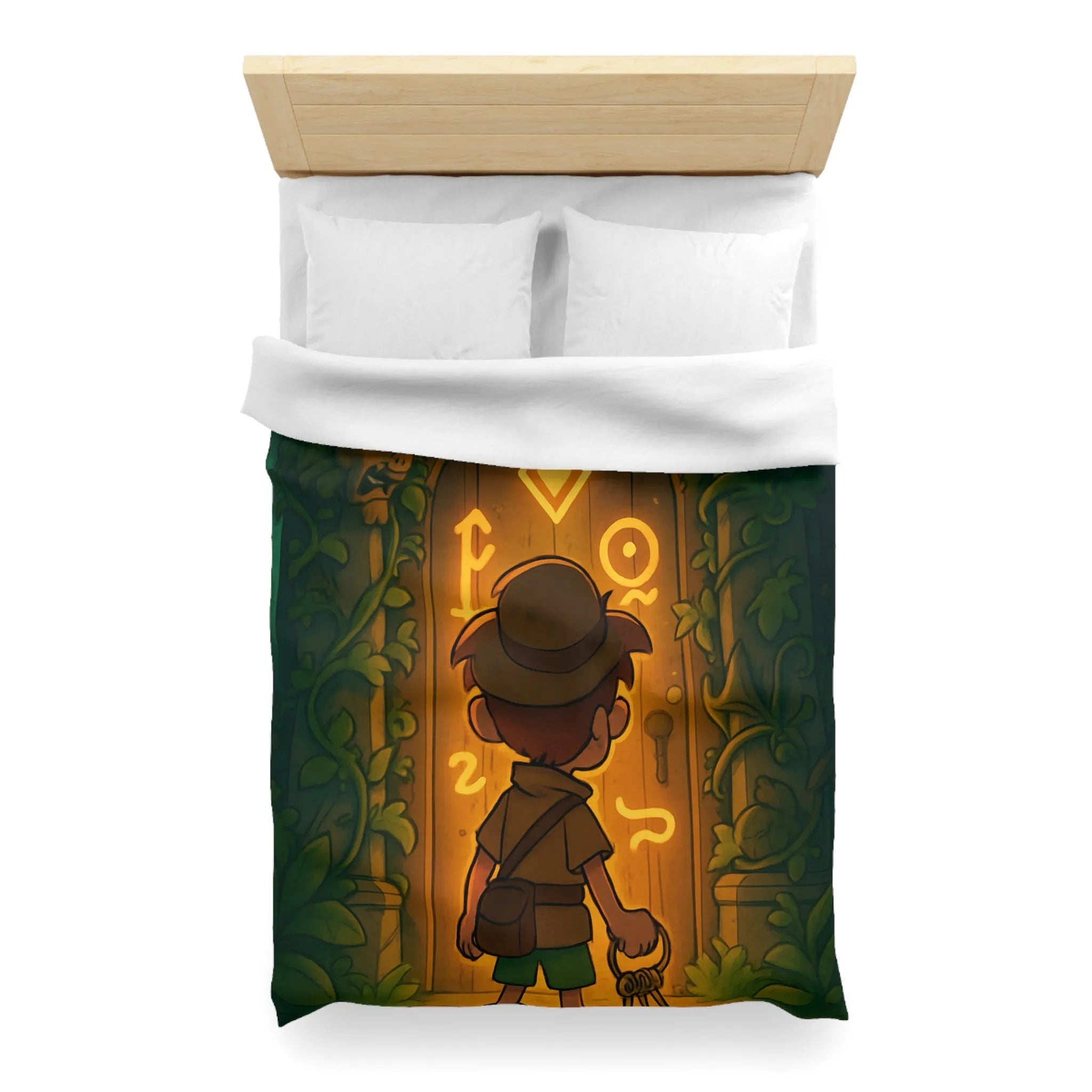 Explorez l'univers enchanté avec cette housse de couette magique et mystérieuse pour enfants