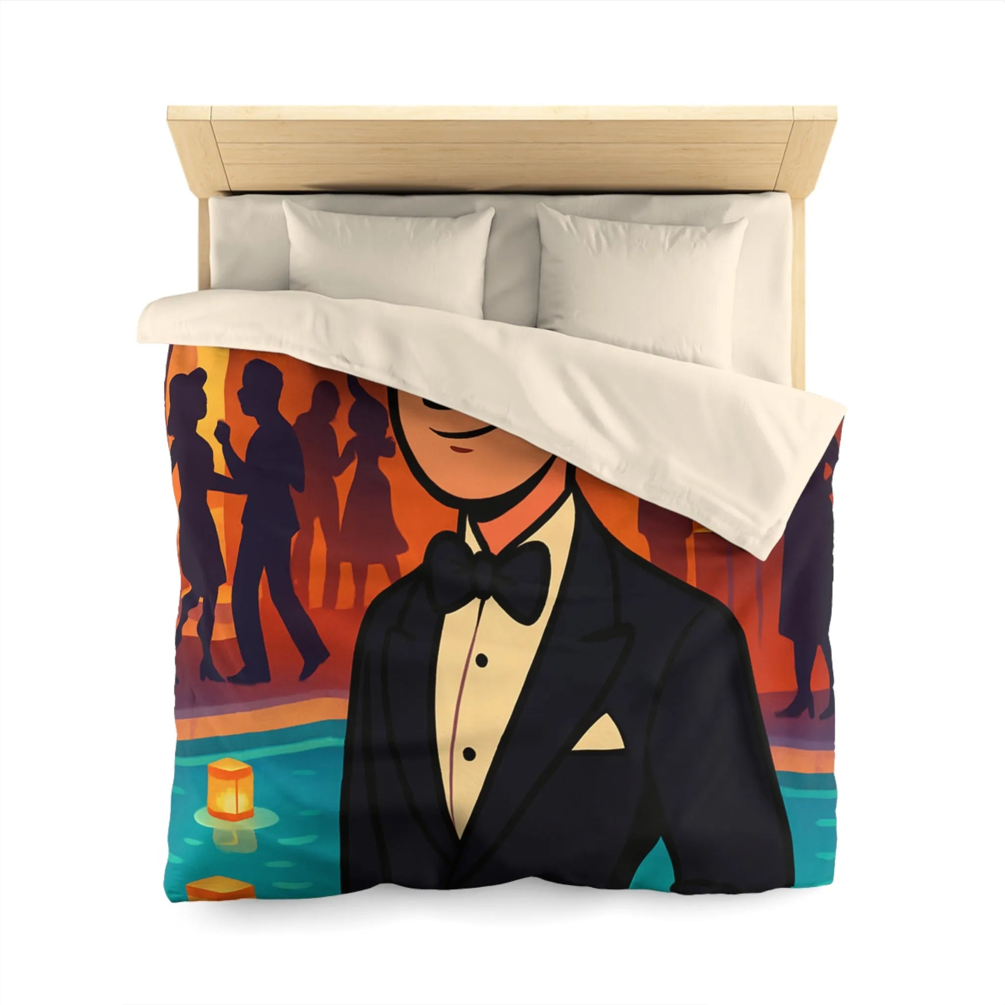 Élégance Nocturne : Motifs Inspirés de Soirées Glamour Art Déco Pour Chambre Distinguée