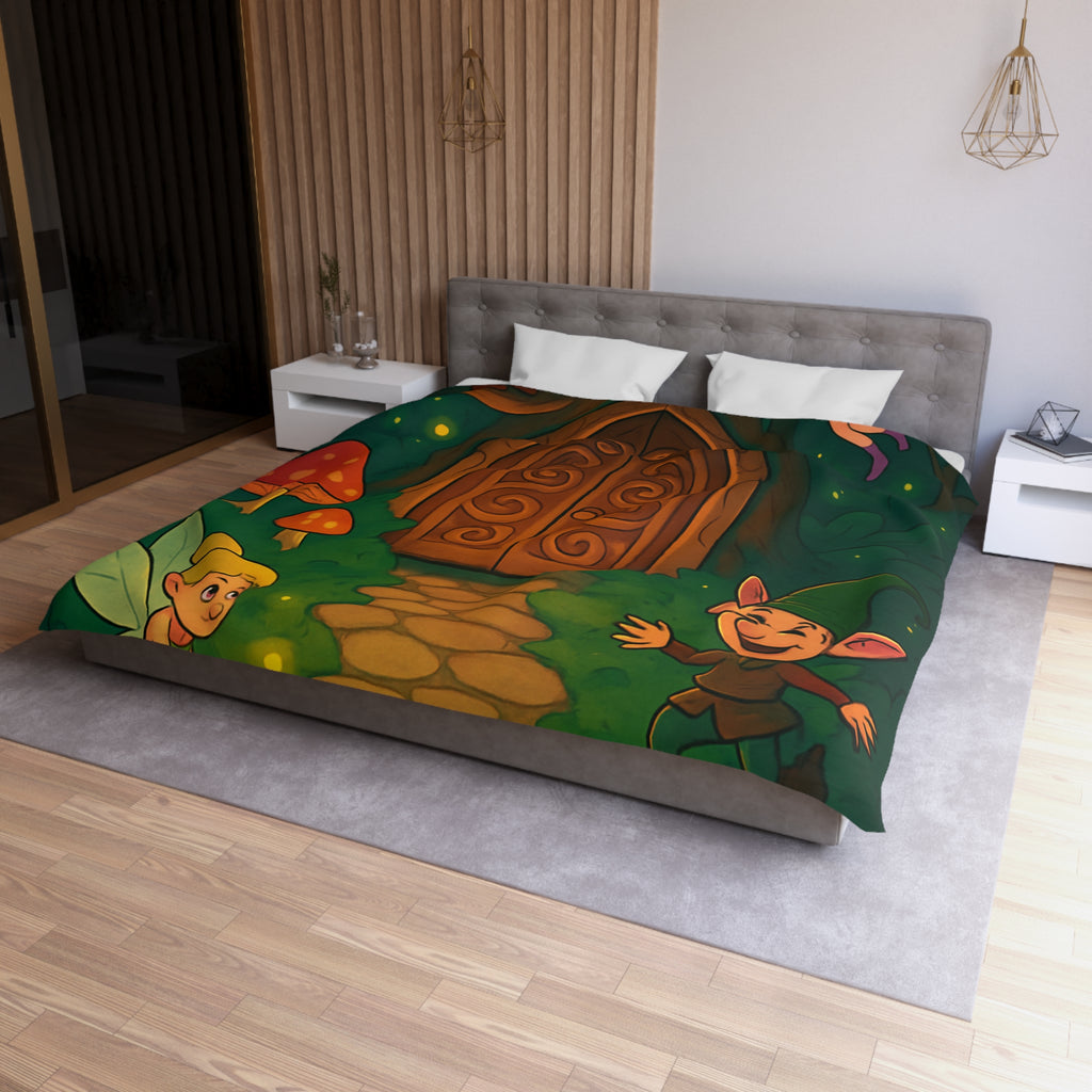 Housse de Couette Microfibre Motif Créatif Original Style Contemporain Chambre Élégante