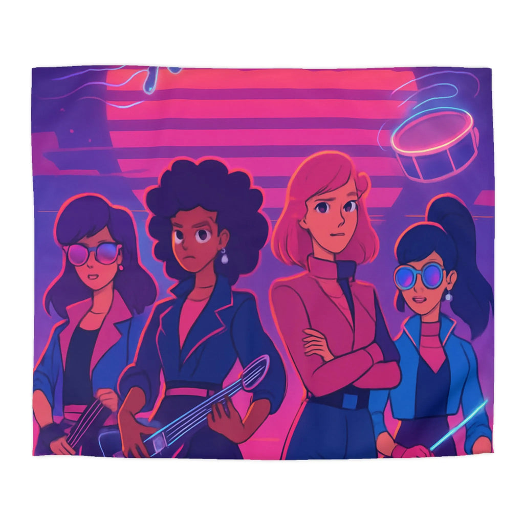 Énergisez Votre Chambre avec une Couette Musique Synthwave et Groupes de Rock Féminins