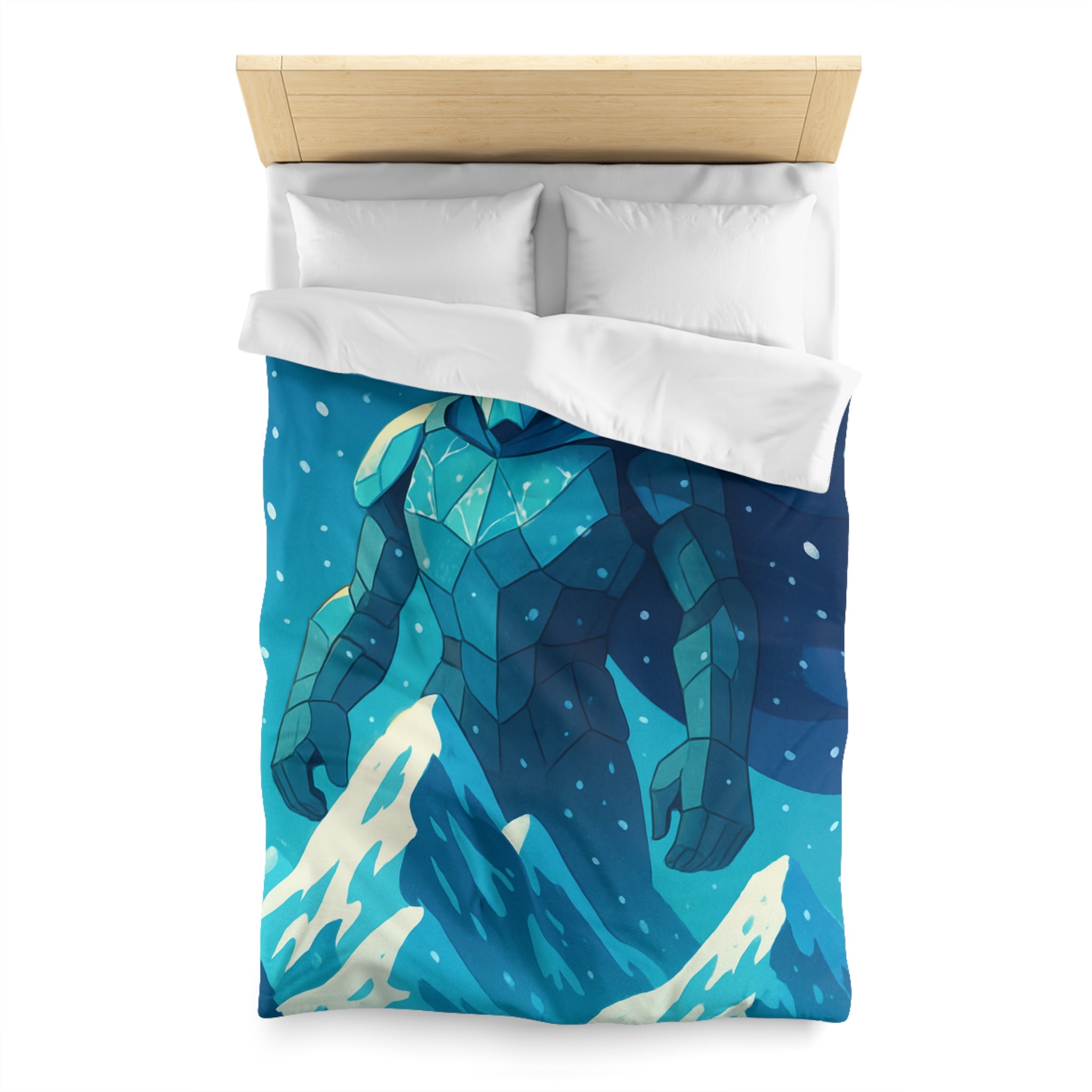 Housse de Couette Microfibre Illustration Unique Design Moderne Décoration Intérieure Raffinée