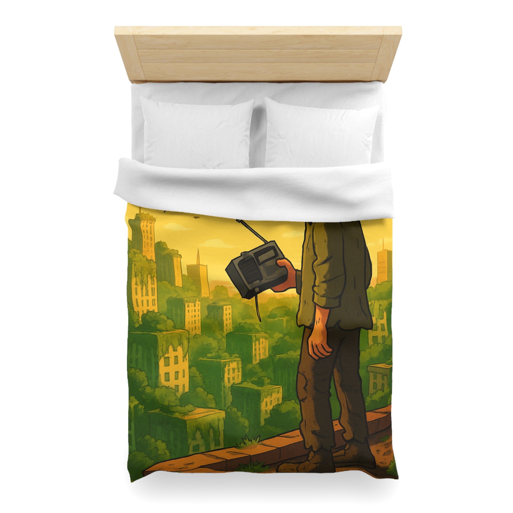 Housse de Couette Microfibre Illustration Unique Design Moderne Décoration Intérieure Raffinée