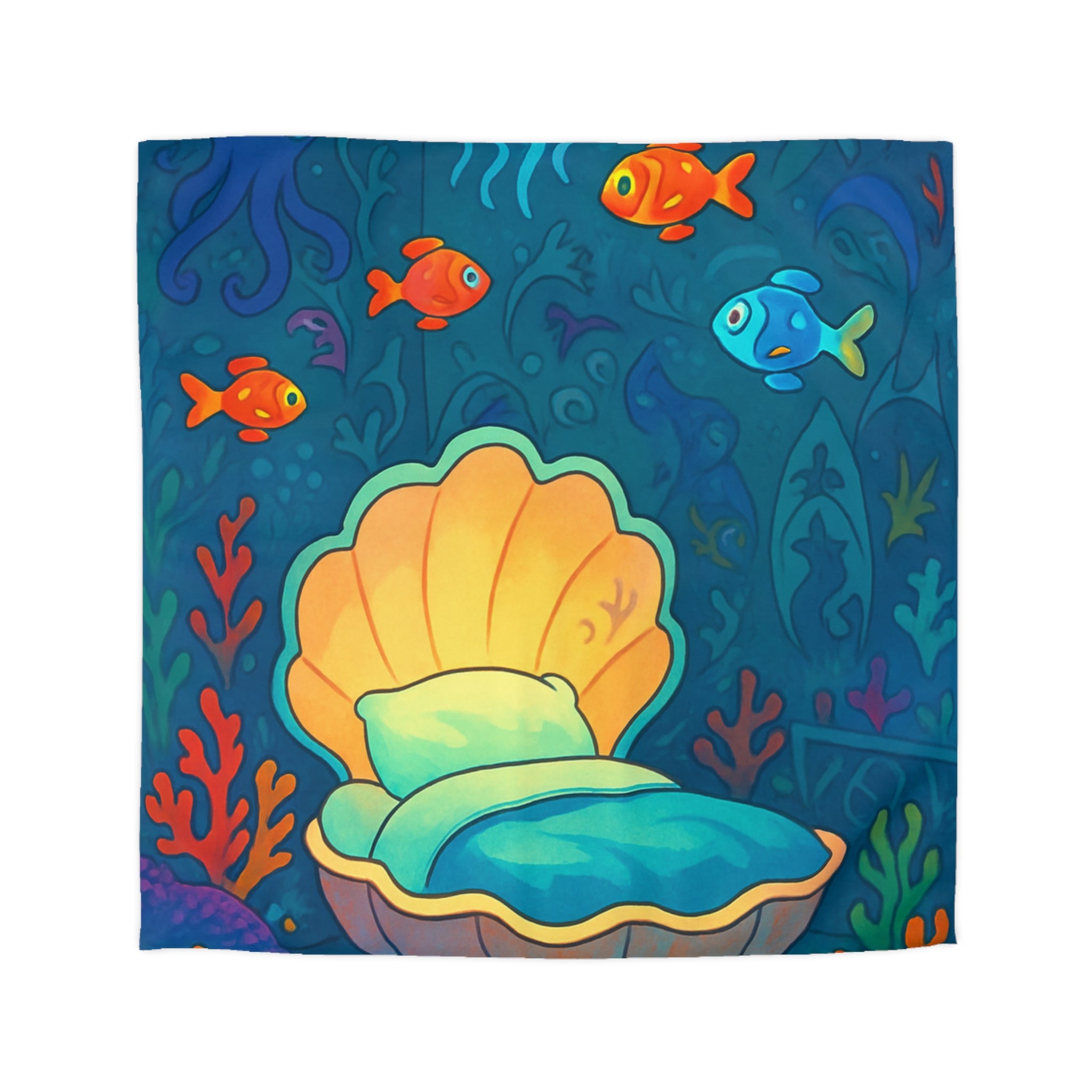 Plongée onirique sous-marine : Univers enchanteur pour chambre à coucher style marin