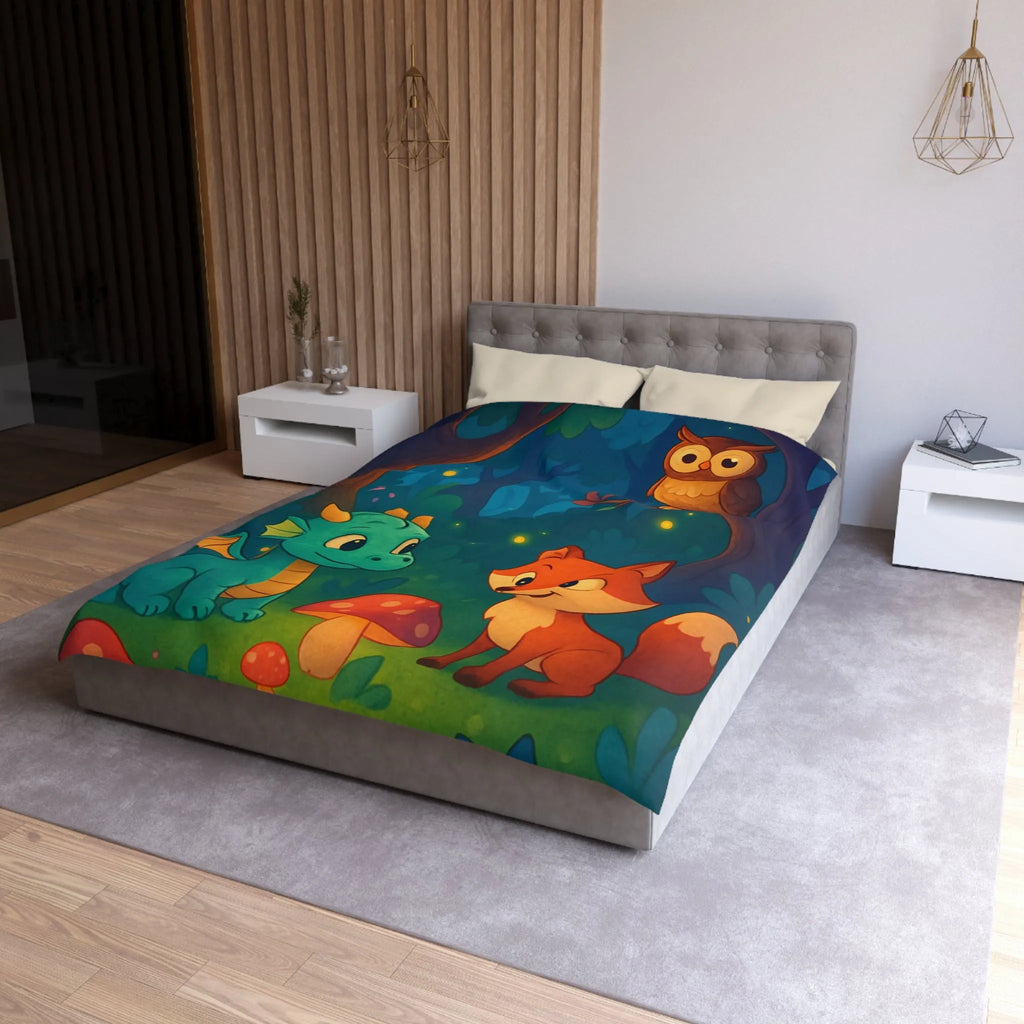 Housse de Couette Microfibre Art Graphique Contemporain Style Décoratif Chambre Tendance