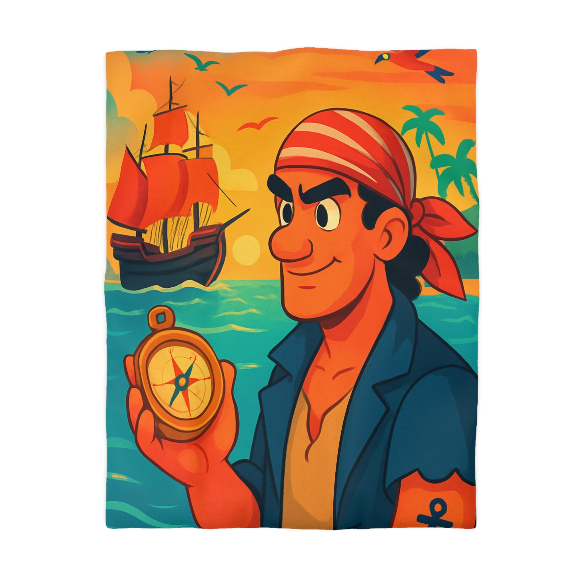 Housse de Couette Microfibre Illustration Unique Design Moderne Décoration Intérieure Raffinée