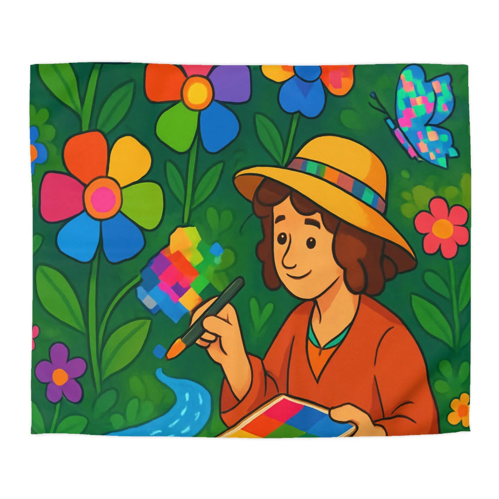 Housse de Couette Microfibre Art Graphique Contemporain Style Décoratif Chambre Tendance