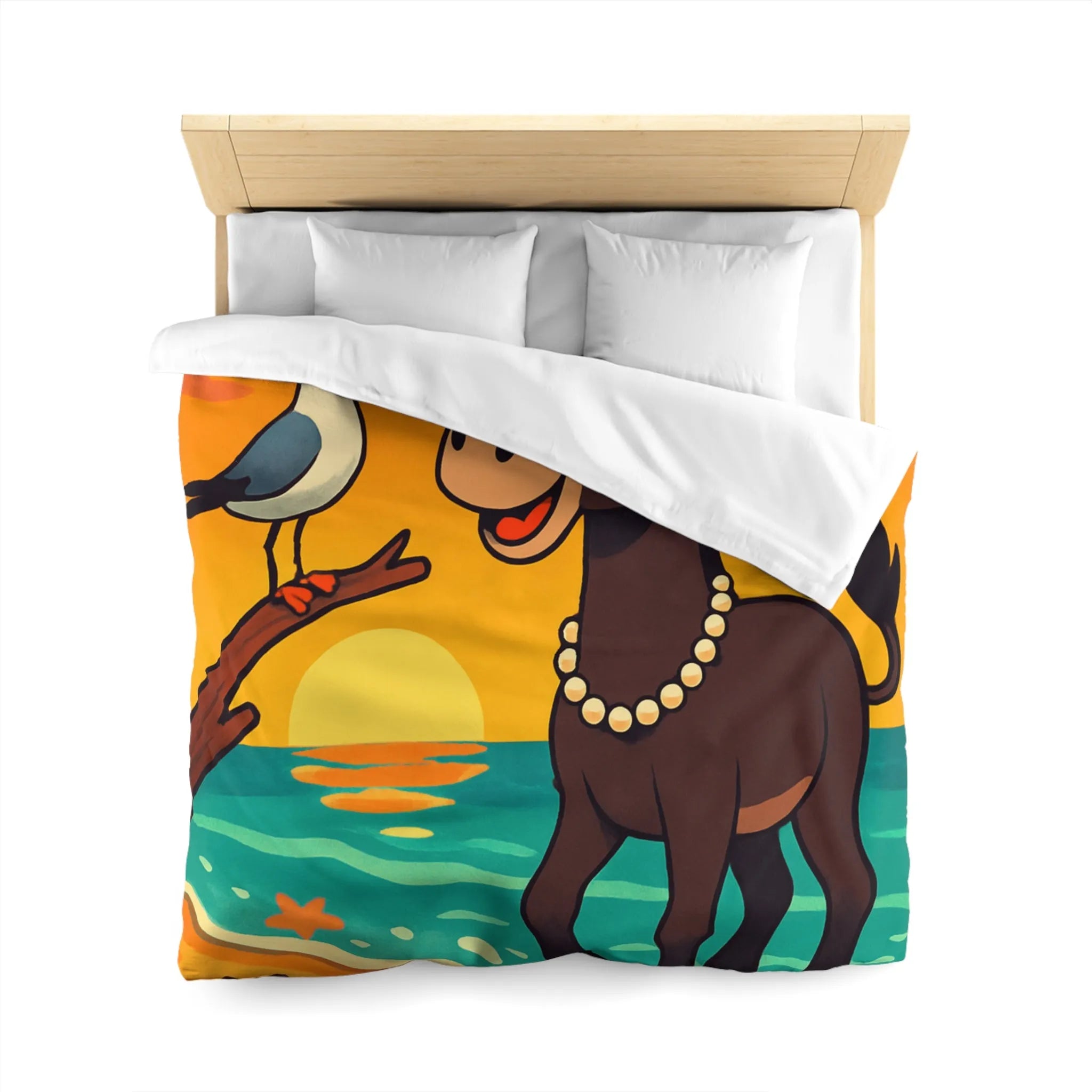 Housse de Couette Microfibre Art Graphique Contemporain Style Décoratif Chambre Tendance