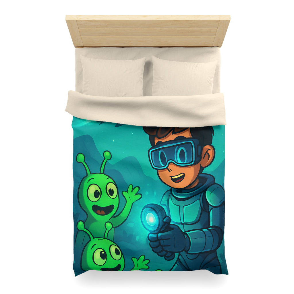 Housse de Couette Microfibre Design Artistique Moderne Décoration Chambre Confort Premium