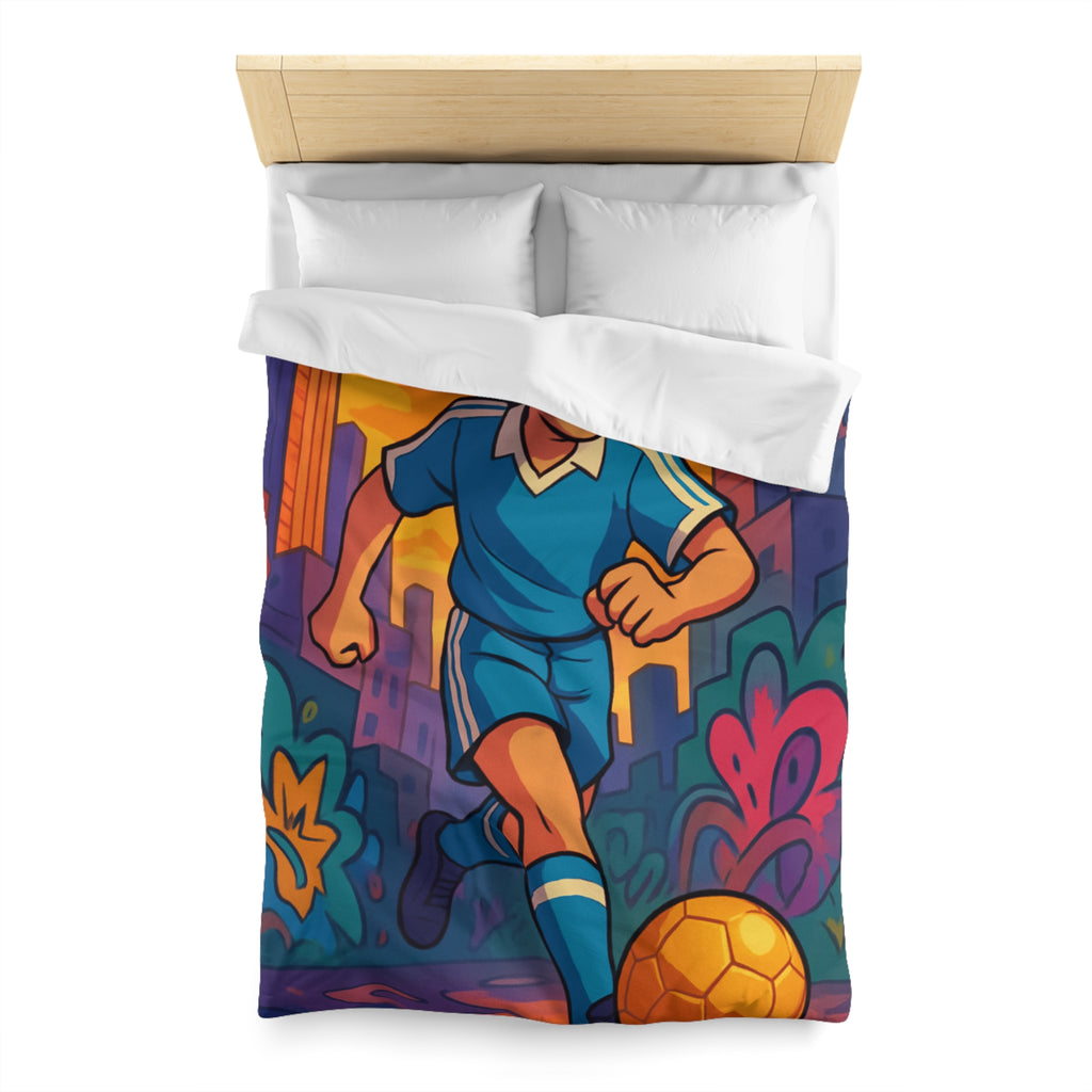 Housse de Couette Microfibre Design Artistique Moderne Décoration Chambre Confort Premium