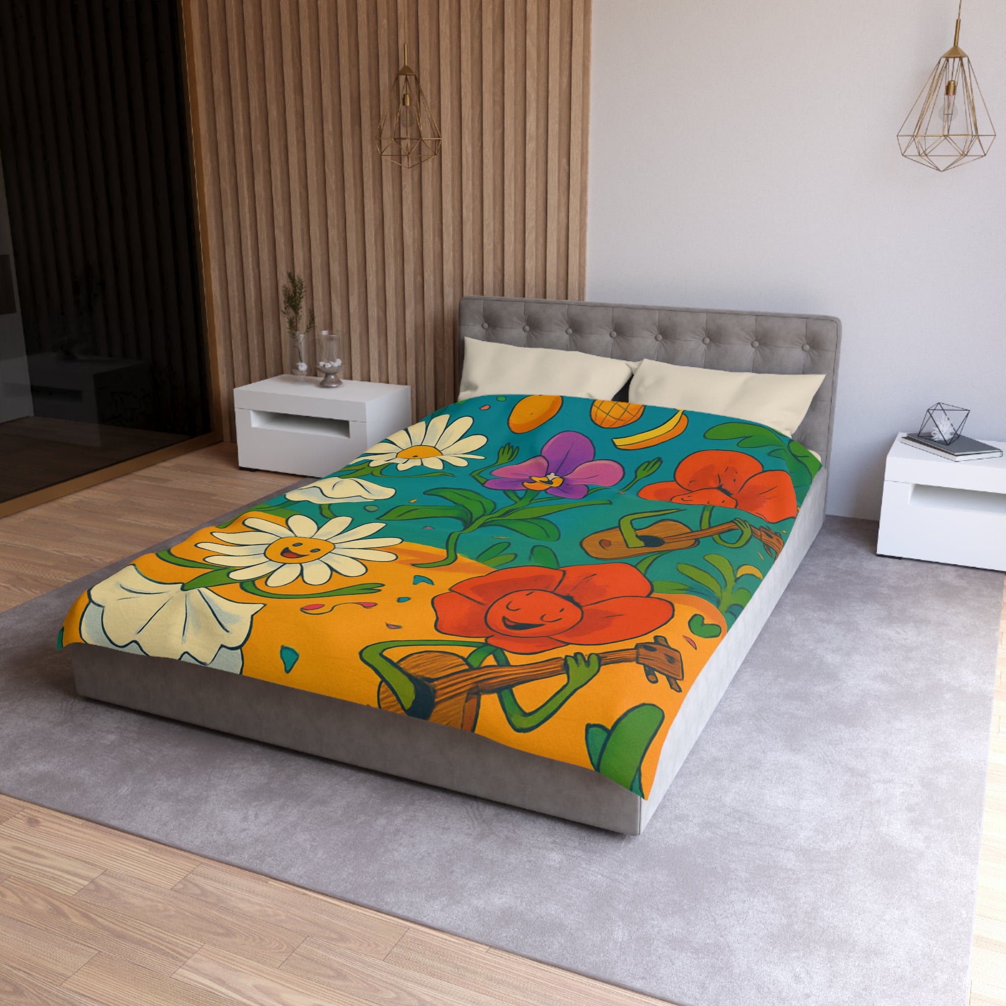 Housse de Couette Microfibre Création Artistique Moderne Design Exclusif Décoration Chambre