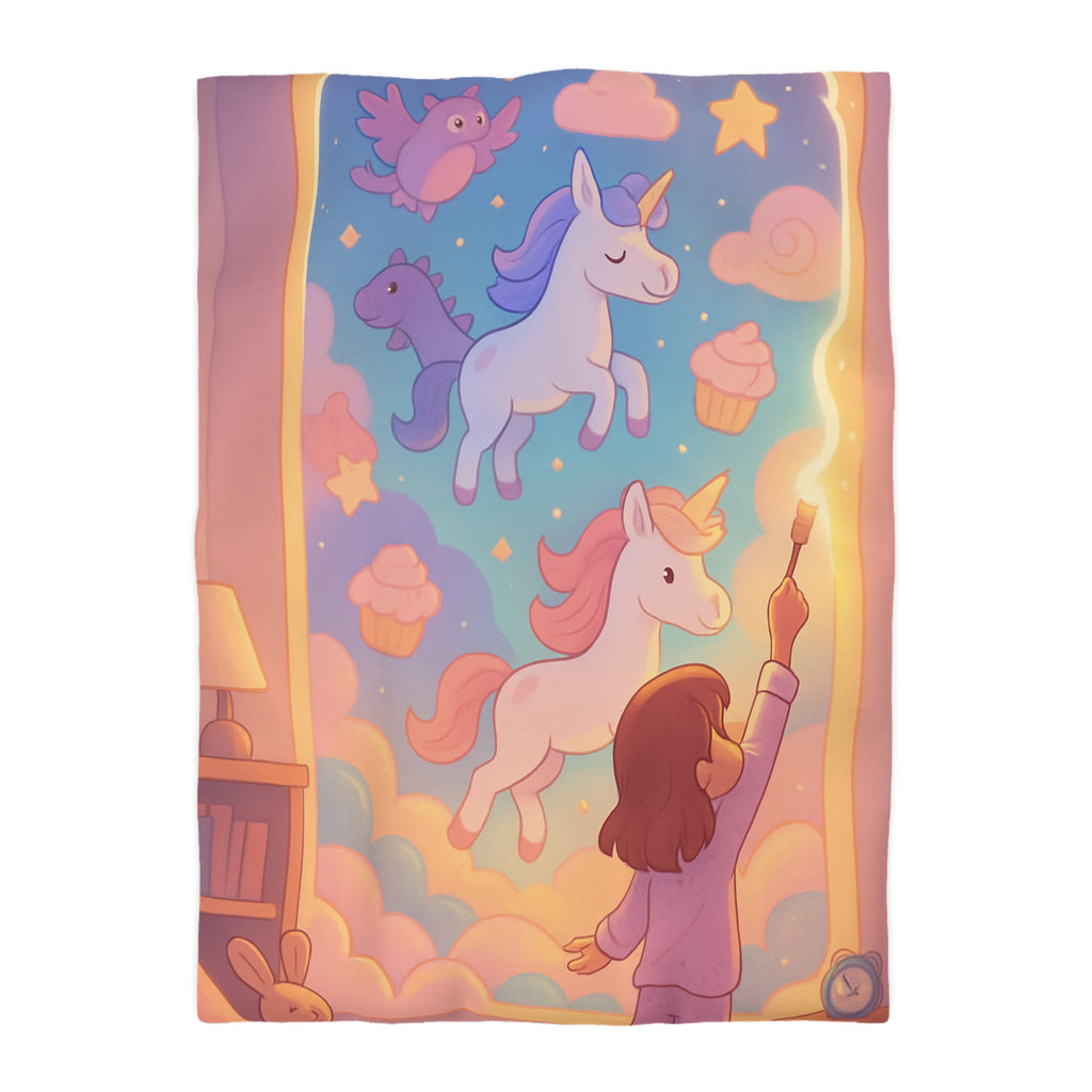 Housse de Couette Microfibre Design Artistique Moderne Décoration Chambre Confort Premium