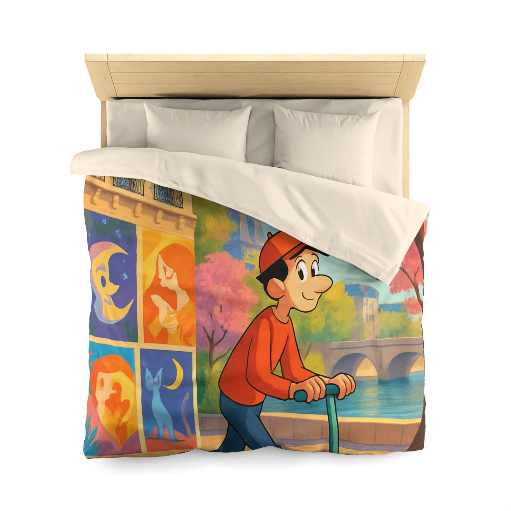 Housse de Couette Microfibre Création Artistique Moderne Design Exclusif Décoration Chambre